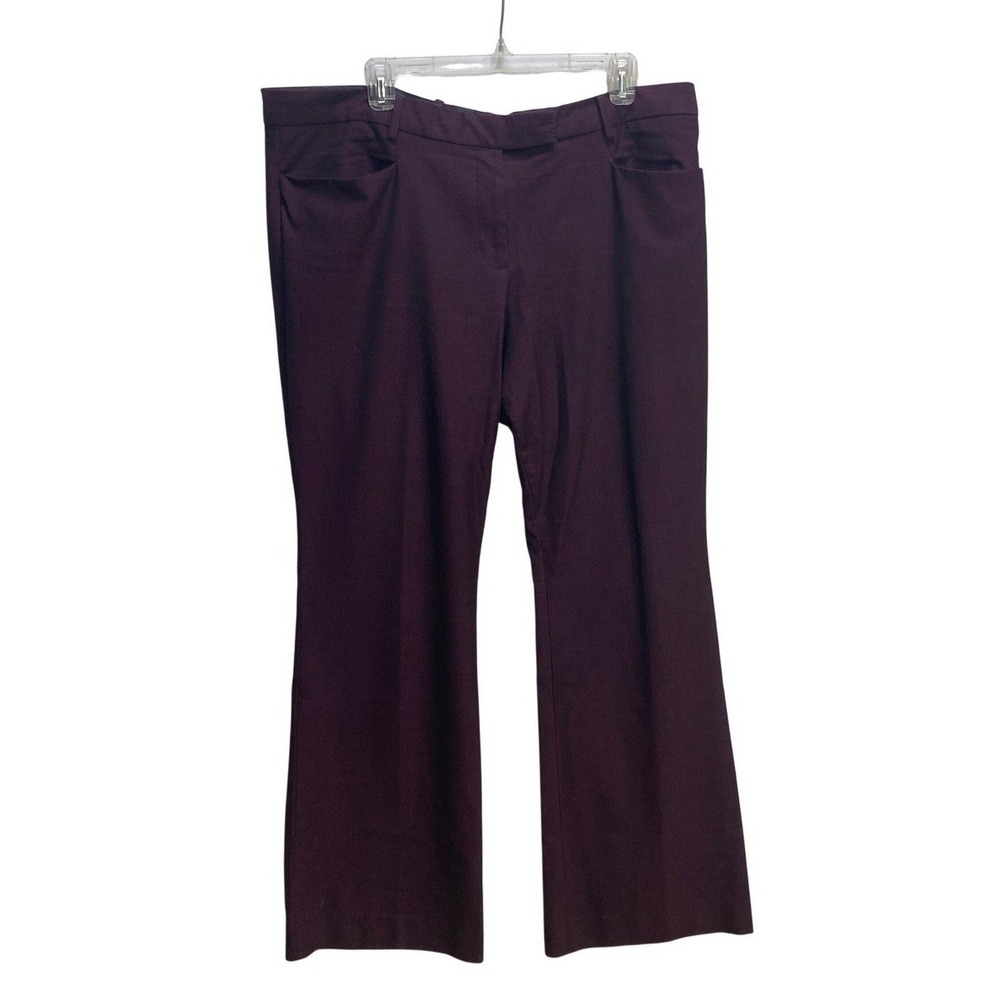 Gap Womens Plum Purple Straight Leg Dress Pants Size 18 Regular 989607 Office